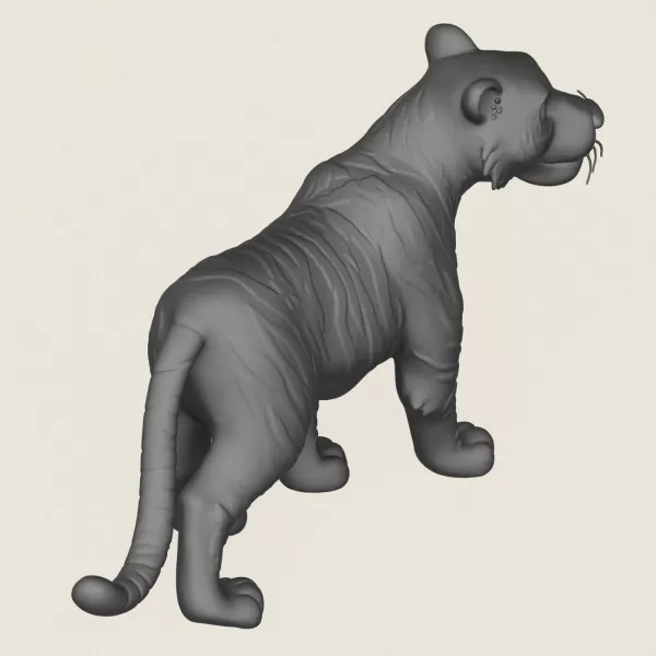 Tiger Toy Print Ready 3D Model - Model preview 5