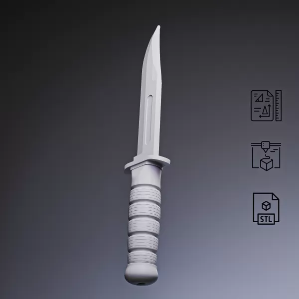 KA-BAR Combat Knife #RoZ - Model preview 6