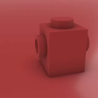 LEGO Brick 1X1 with 2 Knobs on opposite Sides - Model thumbnail 2