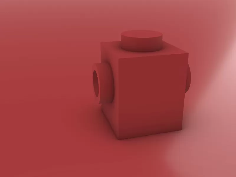 LEGO Brick 1X1 with 2 Knobs on opposite Sides - Model preview 2