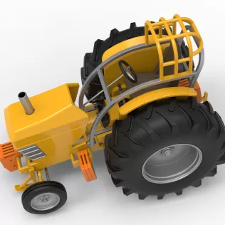 Fun Short Vintage Pulling tractor Scale 1:25 - Model thumbnail 2