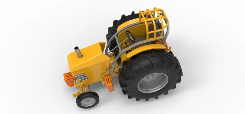 Fun Short Vintage Pulling tractor Scale 1:25 - Model preview 2