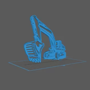 Excavator - Wall Art - Model thumbnail 1