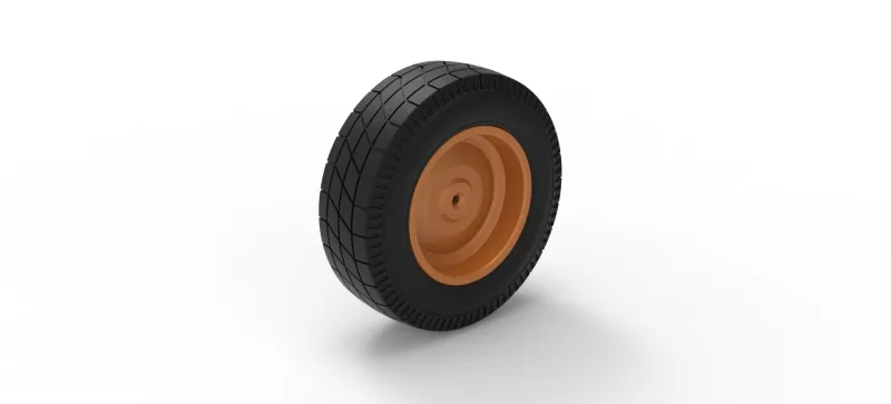 Wheel of Vintage Dirt race car V6 Scale 1:25 - Model preview 8