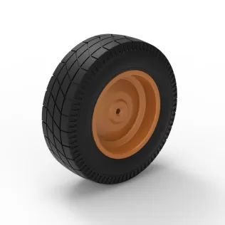 Wheel of Vintage Dirt race car V6 Scale 1:25 - Model thumbnail 8