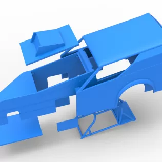 Shell of Vintage Dirt Modified stock car Version 7 Scale 1:25 - Model thumbnail 19