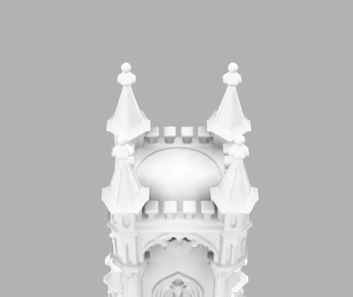 Gothic Candle Tower – Moonspire - Model preview 5
