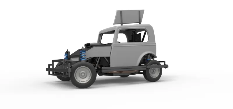 New Zealand Ministock car while turning Scale 1:25 - Model preview 2
