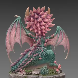 Blossom Baby Dragon STL File for 3D Print - Model thumbnail 5