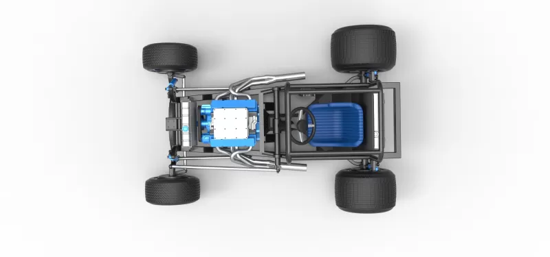 Vintage Dirt Supermodified stock car Base Scale 1:25 - Model preview 11