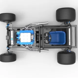 Vintage Dirt Supermodified stock car Base Scale 1:25 - Model thumbnail 11