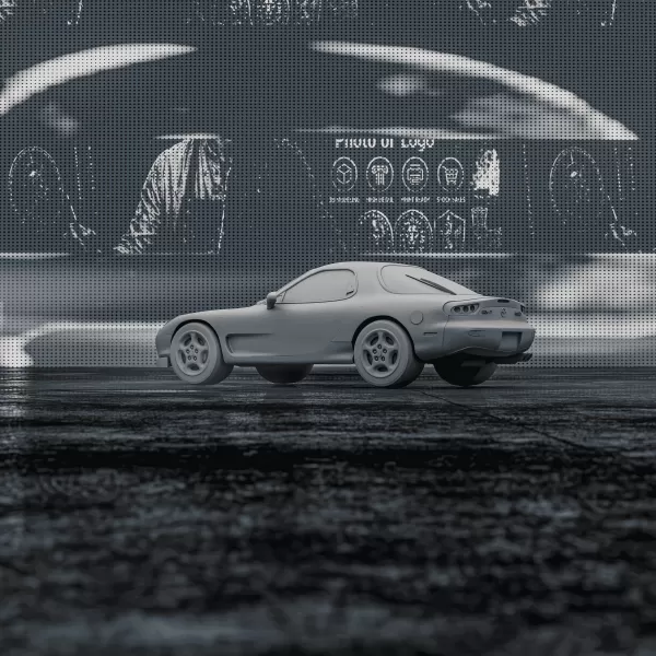 Mazda RX-7 (1978) – 3D Printable Car Model - Model preview 4