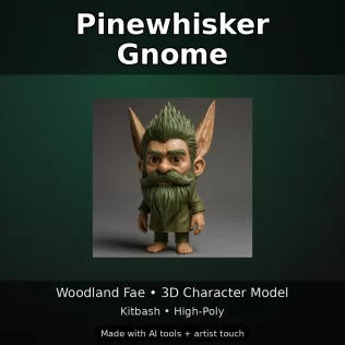 Woodland Fae Character Pack (10 High-Poly Kitbash Figures) - Model thumbnail 10
