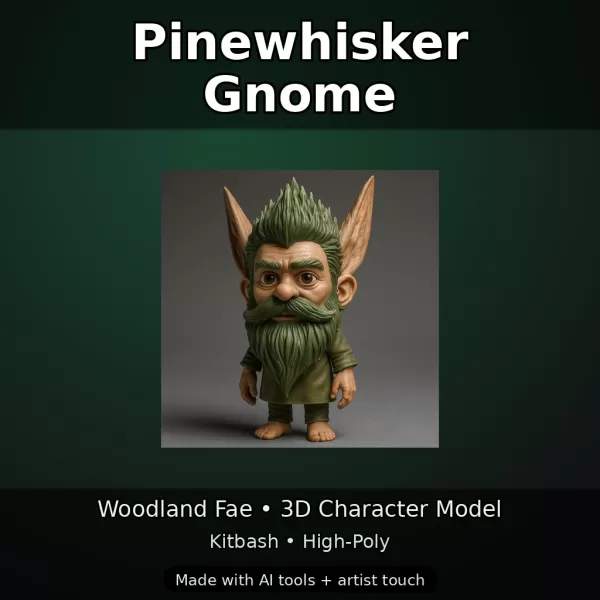 Woodland Fae Character Pack (10 High-Poly Kitbash Figures) - Model preview 10
