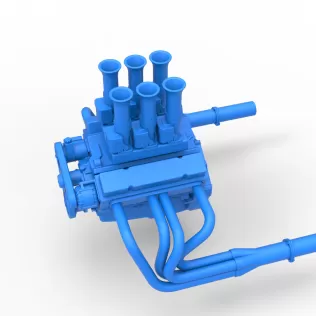 Engine of Vintage Supermodified stock car Scale 1:25 - Model thumbnail 2