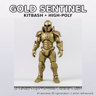 Cinematic Creature + Mech Kitbash Pack (High-Poly 3D Models) - Model thumbnail 10