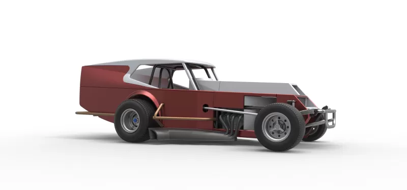 Vintage Dirt Modified stock car Version 5 Scale 1:25 - Model preview 25