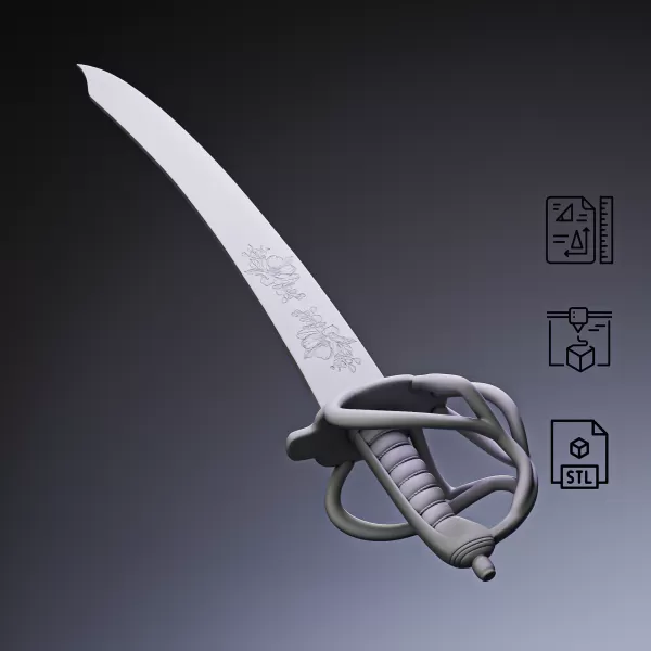 Pirate Cutlass Sword #RoZ - Model preview 7