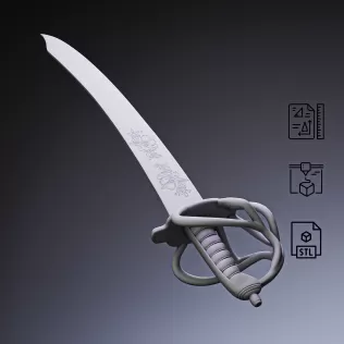 Pirate Cutlass Sword #RoZ - Model thumbnail 7