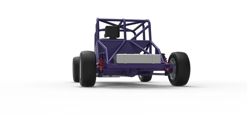 Canadian vintage modified stock car Base Scale 1:25 - Model preview 15