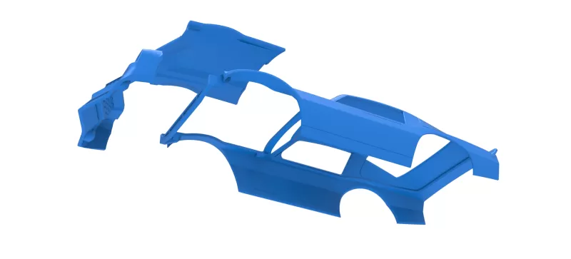 Shell of Vintage Dirt late model Race car Scale 1:25 - Model preview 17