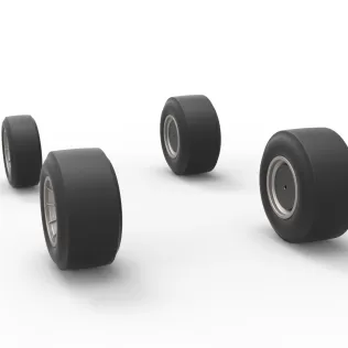 Wheel set of Vintage Asphalt Supermodified V2 Scale 1:25 - Model thumbnail 8