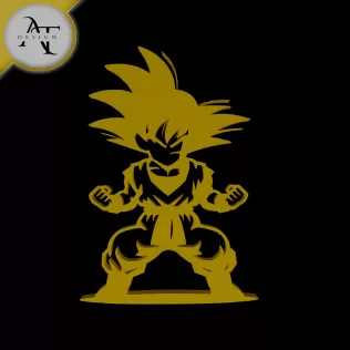 Goku - Dragon Ball - Silhouette - 2D Wall Art Decor