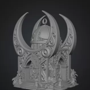 Celestial Moon Temple STL File for 3D Printing - Model thumbnail 10