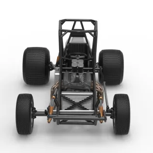 Vintage Dirt Silver Crown Car Base Scale 1:25 - Model thumbnail 8