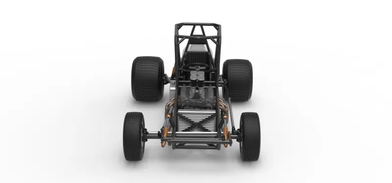 Vintage Dirt Silver Crown Car Base Scale 1:25 - Model preview 8