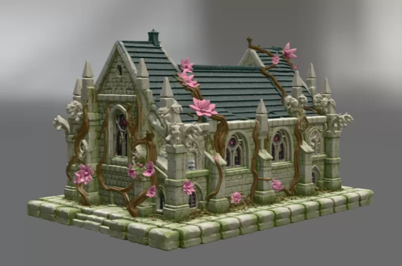 Blossom Cathedral STL File for 3D Print - Model preview 9
