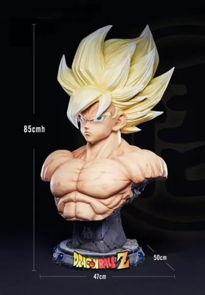 Goku SSJ Namek Bust - Model preview 3