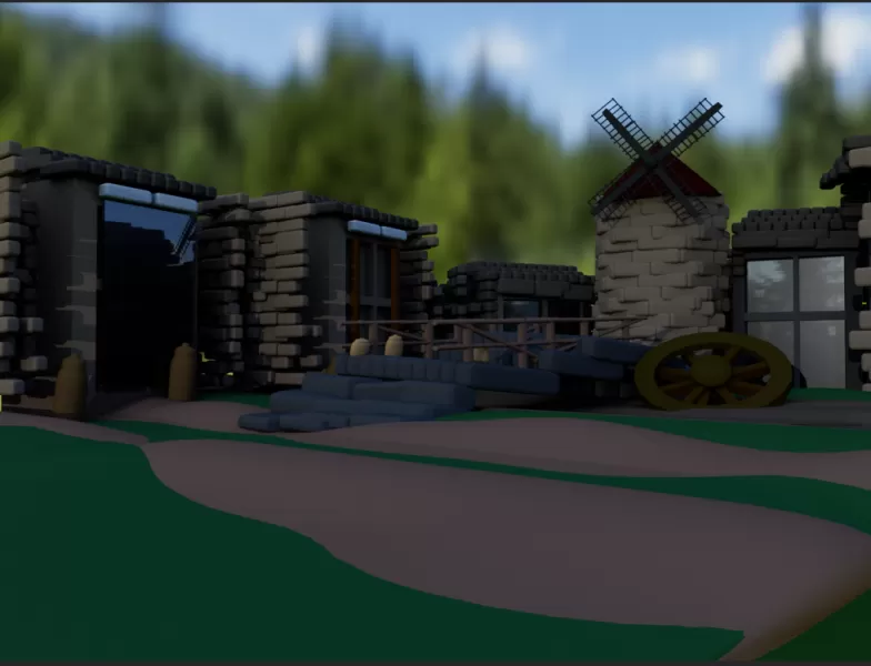 3D scene. Made with a script. - Model preview 2