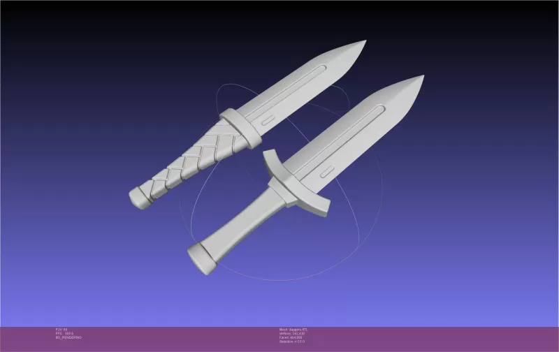Vinland Saga Thorfinn Daggers - Model preview 1
