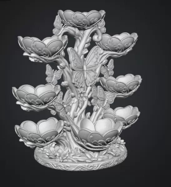 Butterfly Flower Bowl Organizer STL File for 3D Print - Model preview 17