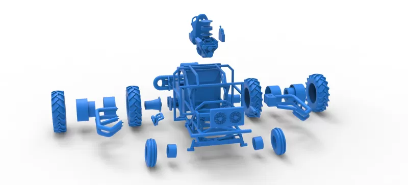 Racing Combine Harvester Base Scale 1:25 - Model preview 22