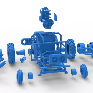 Racing Combine Harvester Base Scale 1:25