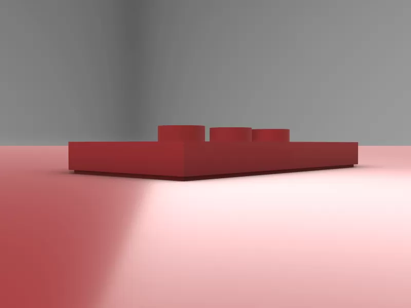 LEGO Jumper Plate 2X4 with 3 Knobs - Model preview 1