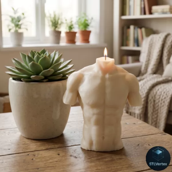 Classical Male Torso Candle - Model preview 2