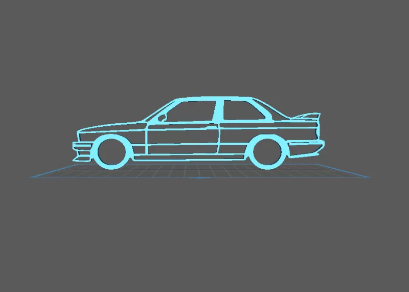 BMW - E30 Wall Art - Model preview 2
