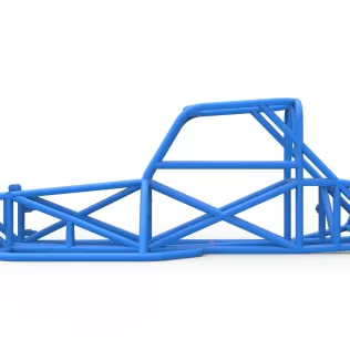 Frame of Supermodified front engine race car V4 Scale 1:25 - Model thumbnail 6