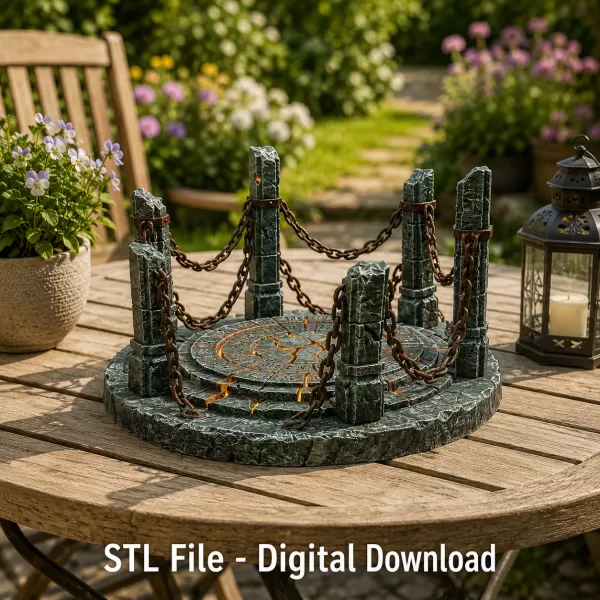 Ancient Chain Portal STL File for 3D Print - Model preview 3