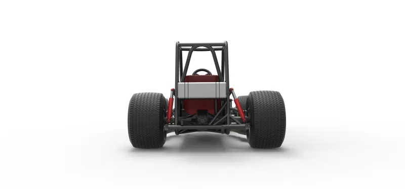 Vintage Dirt Modified stock car Base Version 3 Scale 1:25 - Model preview 16