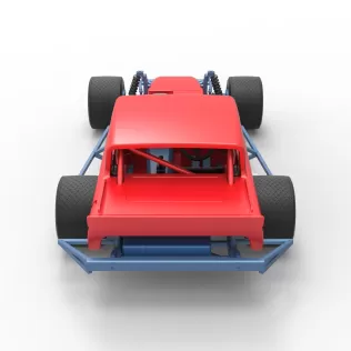 Vintage Asphalt Modified stock car V9 Scale 1:25 - Model thumbnail 17