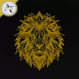 Lion - Geometric - 2D Wall Art Decor