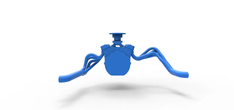 Engine of Vintage Asphalt Modified stock car Scale 1:25 - Model preview 11