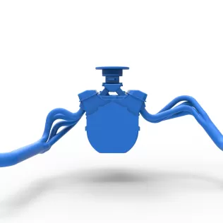 Engine of Vintage Asphalt Modified stock car Scale 1:25 - Model thumbnail 11