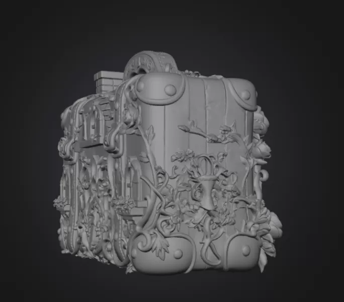 Fantasy Suitcase House STL File for 3D Print - Model preview 12