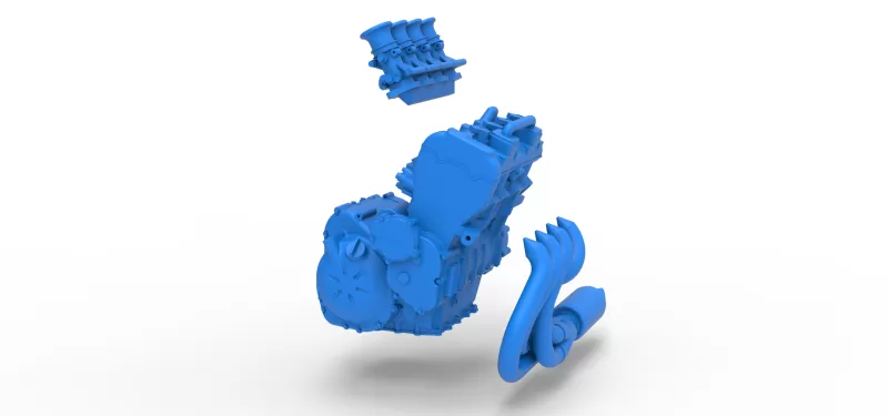 Engine of Three Quarter Midget Scale 1:25 - Model preview 18