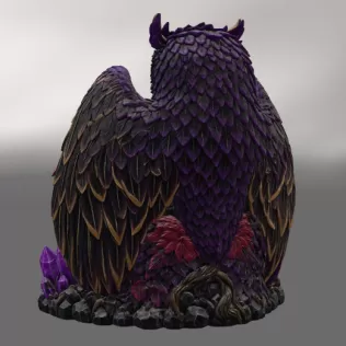 Mystic Halloween Owl Bowl STL File for 3D Print - Model thumbnail 10